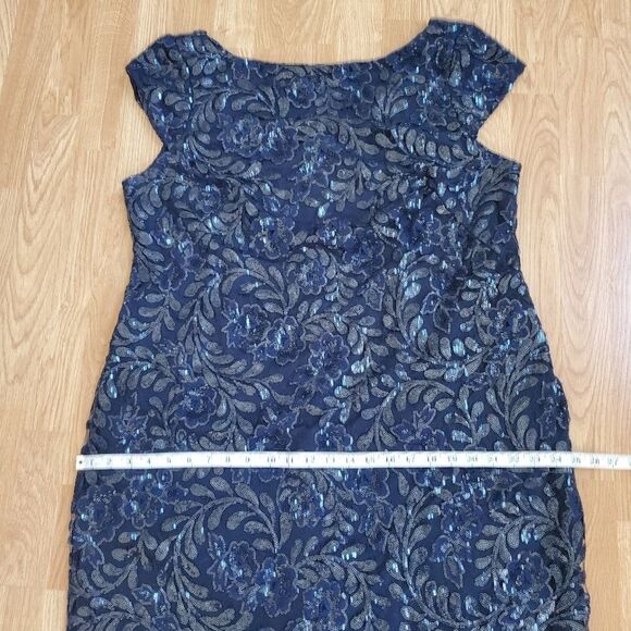 Brianna Lace Column Sequined Gown - Picture 8 of 13